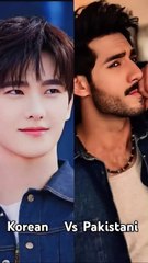 korean actors   vs   pakistani actors same look....