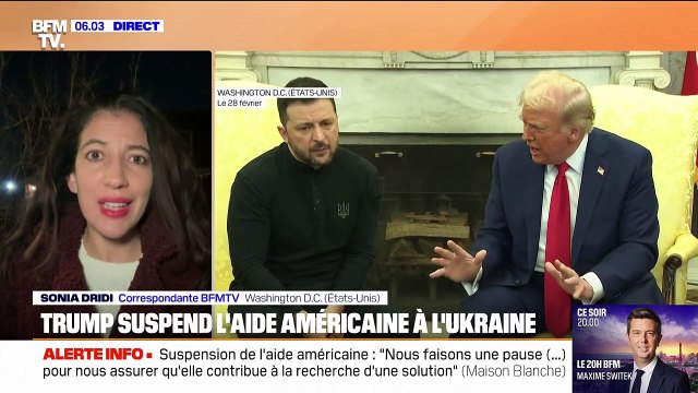 Les États-Unis suspendent leur aide à l'Ukraine et souhaitent se concentrer sur la recherche d'une solution au conflit avec la Russie