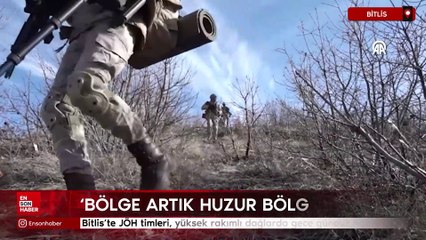 Bitlis'te JÖH timleri, yüksek rakımlı dağlarda gece gündüz nöbette