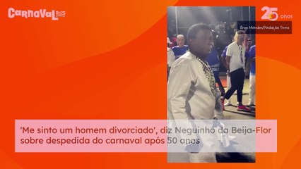 'Me sinto um homem divorciado', diz Neguinho da Beija-Flor sobre despedida do carnaval após 50 anos