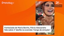 Fantasiada de Maria Bonita, Flávia Alessandra fala sobre 1º desfile na avenida: ‘Carga de emoção’