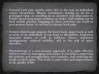 Physiotherapy for postural back pain: Understanding in depth