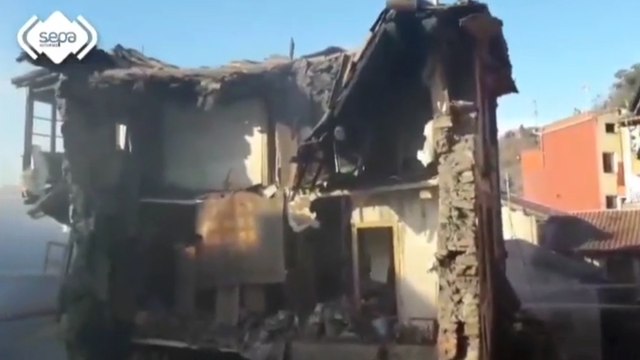 Tremenda explosión de gas en una vivienda de Mieres, Asturias
