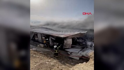 Samandağ'da işçilerin yatakhanesi yandı