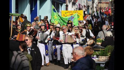 Penzance celebrates St Piran’s Day in glorious sunshine