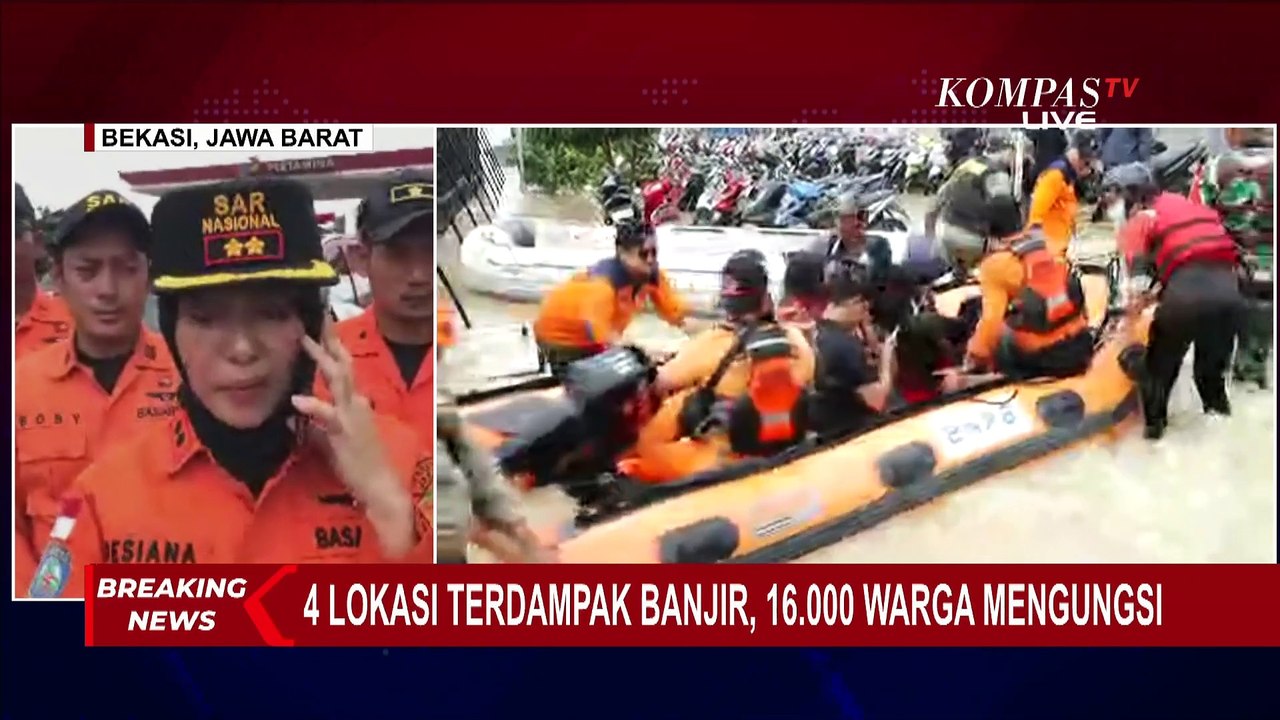 4 Titik Banjir di Bekasi, Tim SAR Fokuskan Evakuasi Lansia, Anak-Anak dan Ibu Hamil