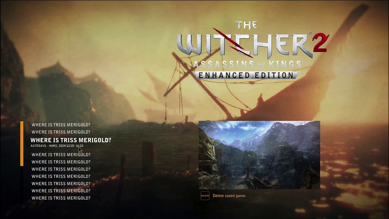 How to Fix Save Crash in The Witcher 2