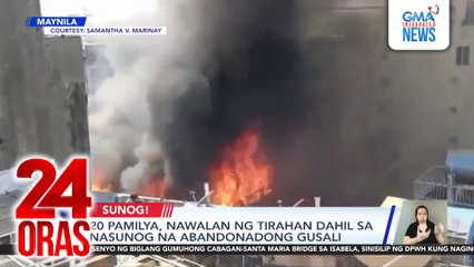20 pamilya, nawalan ng tirahan dahil sa nasunog na abandonadong gusali | 24 Oras