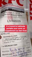 Il a trouvé la méthode parfaite pour avoir un supplément au fast-food
