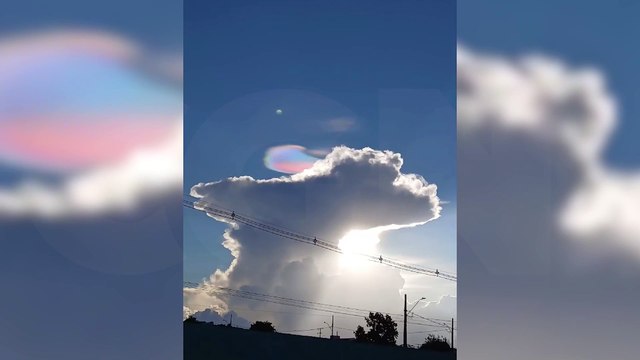 Durante oração: Mancha misteriosa aparece no céu e impressiona moradores de Céu Azul