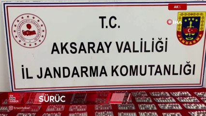 Aksaray'da otomobilden bin 48 adet uyuşturucu hap çıktı