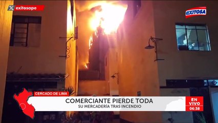 Comerciante pierde mercadería en incendio en Cercado de Lima: Pagaba estudio de su hija con ventas