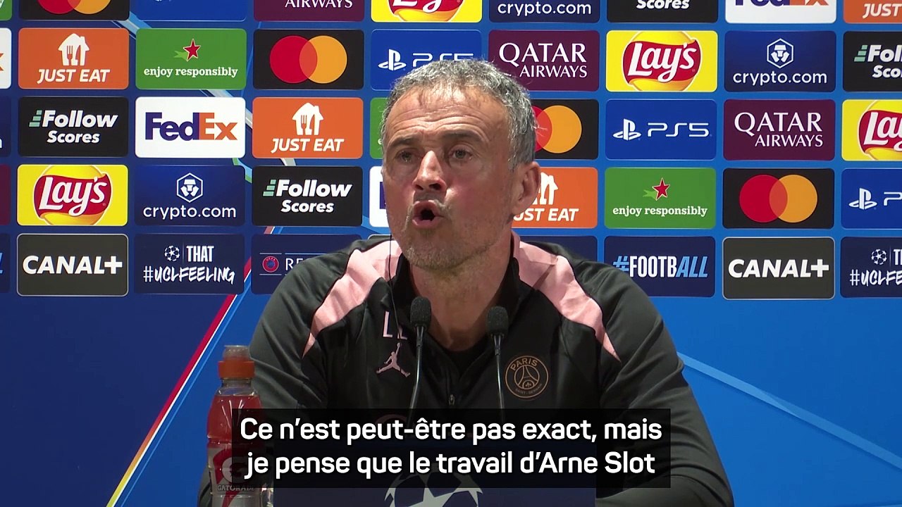 PSG - Luis Enrique : "Arne Slot a fait de Liverpool une machine"