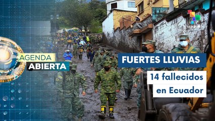 Se registran al menos 14 fallecidos por lluvias en Ecuador