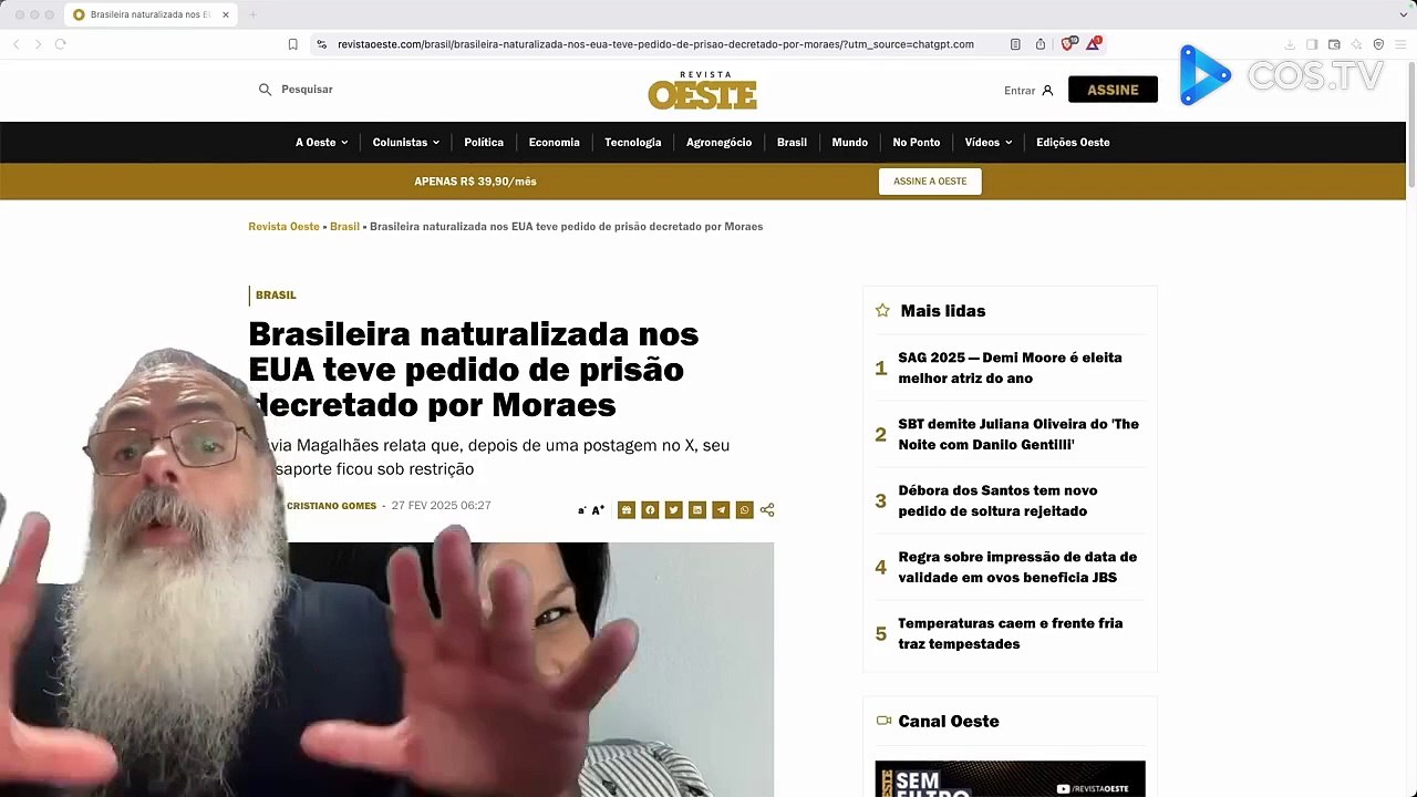 XANDÃO emite ORDEM de PRISÃO ABSURDA contra CIDADÃ AMERICANA por POSTAGEM no X que ELE NÃO GOSTOU