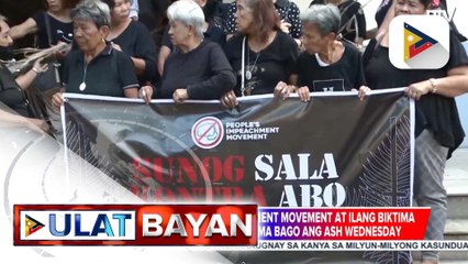 Convenors ng People's Impeachment Movement at ilang pamilyang biktima ng EJK, nagsagawa ng programa bago ang Ash Wednesday