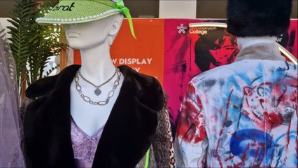 Fashion made from rags by Northbrook College students has gone on display in Worthing town centre