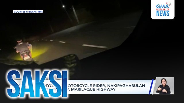 15-anyos na motorcycle rider, nakipaghabulan sa mga pulis sa Marilaque Highway | Saksi
