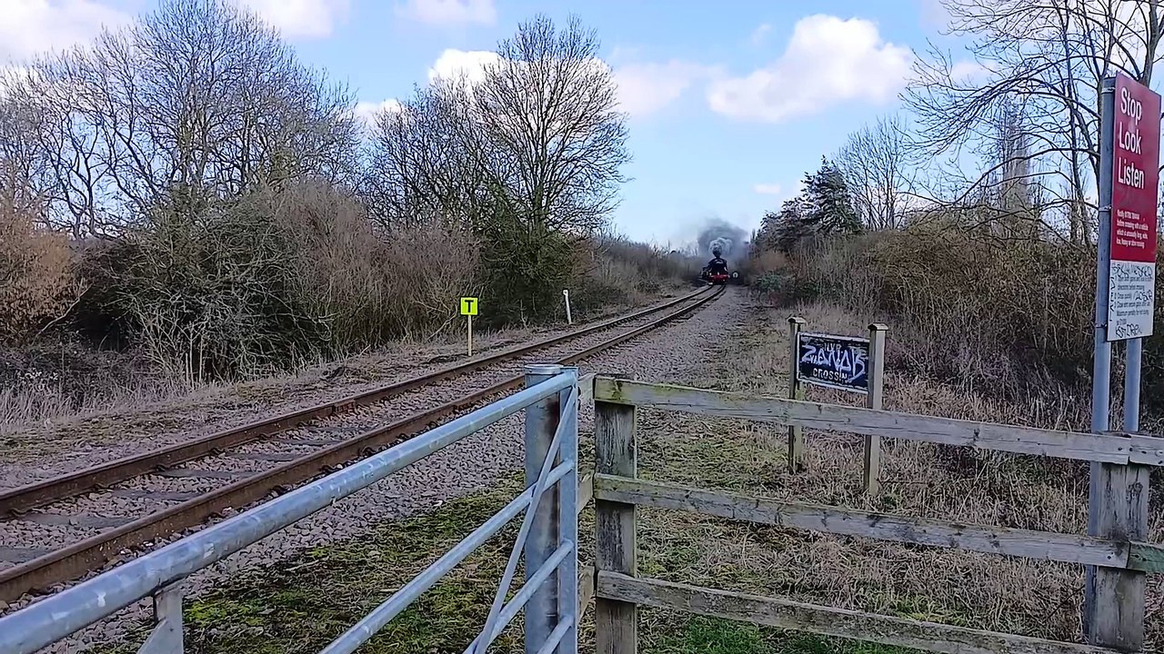 The Flying Scotsman hauling goods/freight wagons at Nene Valley Railway