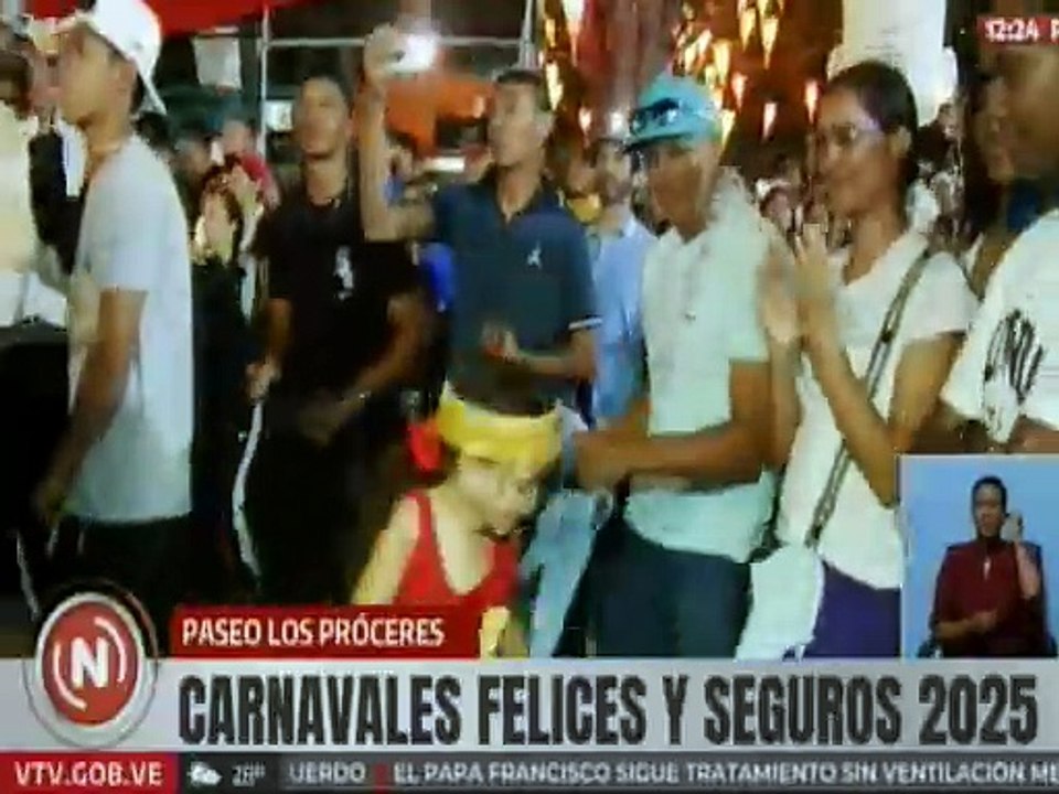 Caraqueños entre risas y bailes gozaron del concierto en los Próceres por los Carnavales 2025
