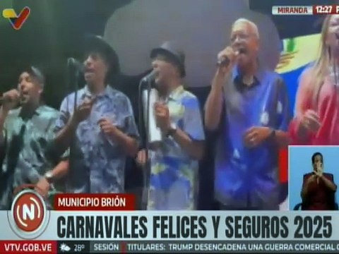 Miranda | Lugareños disfrutan de conciertos durante los Carnavales Seguros 2025 en el mcpio. Brión