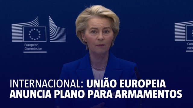 União Europeia anuncia plano de 800 bilhões para rearmar a Europa