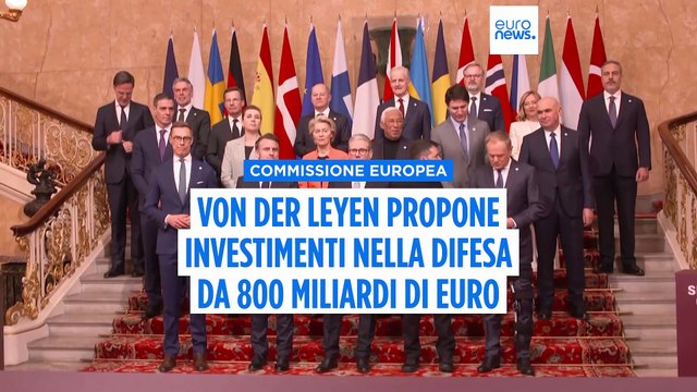 Von der Leyen propone investimenti nella difesa da 800 miliardi di euro in vista del Consiglio Ue