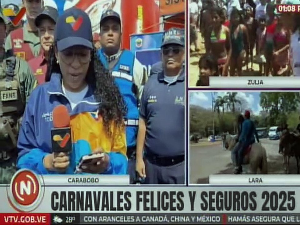 Carabobo | Vicemin. M/G Danny Ferrer supervisó el despliegue de los Carnavales Seguros 2025