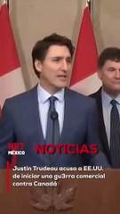 El primer ministro de Canadá, Justin Trudeau, declaró que Estados Unidos ha iniciado una gu3rra comercial contra su país