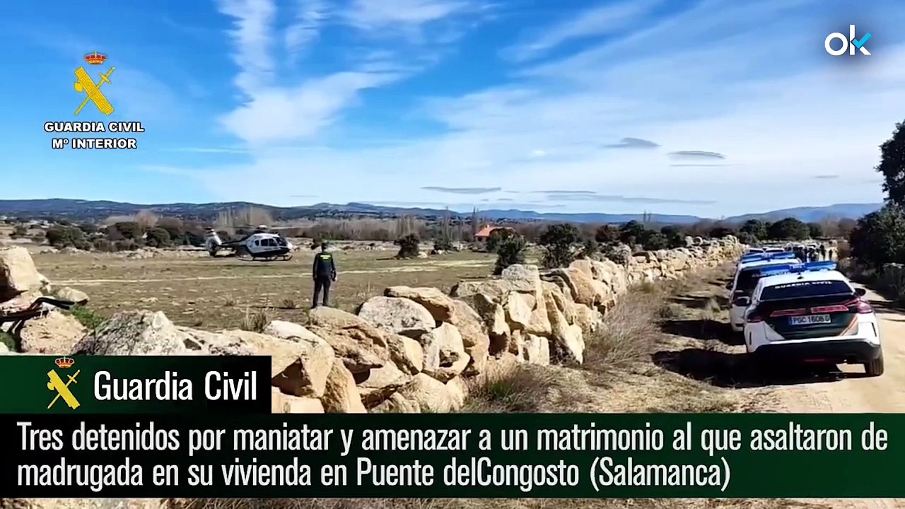 Tres ladrones detenidos por atar y golpear a un matrimonio para robar en su vivienda