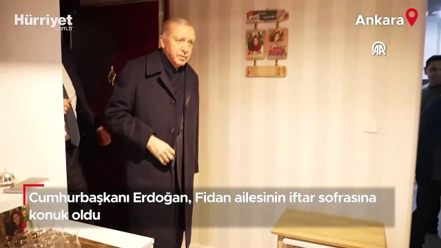 Cumhurbaşkanı Erdoğan, Fidan ailesinin iftar sofrasına konuk oldu