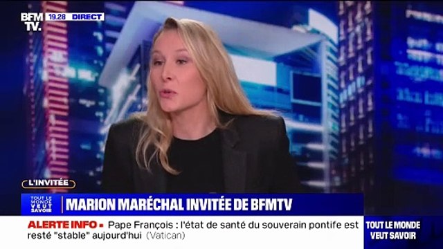Ce n'est pas surprenant : Marion Maréchal réagit à l'action agressive d'un avion russe contre un drone français dénoncée par Sébastien Lecornu