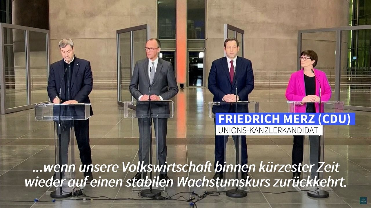 Union und SPD: 500 Milliarden Euro Sondervermögen für Wirtschaft