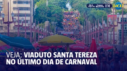 Viaduto Santa Tereza no último dia de folia
