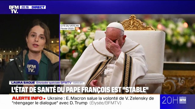 L'état du pape François jugé stable à la veille du début du Carême