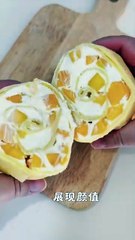 mango crepe cake roll