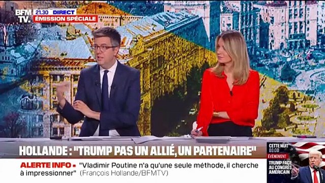 François Hollande: Volodymyr Zelensky a été d'un courage tout à fait remarquable dans le bureau ovale