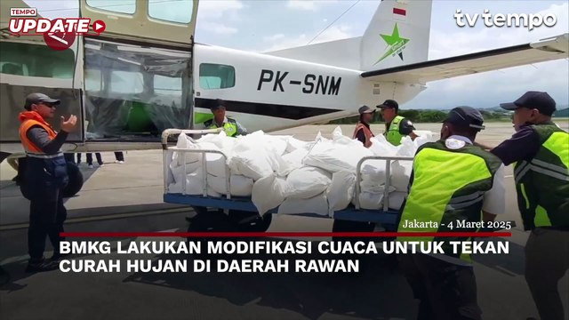 BMKG Modifikasi Cuaca untuk Tekan Curah Hujan di Daerah Rawan