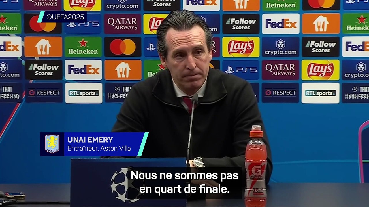 Aston Villa - Emery : "Nous ne sommes pas en quart de finale"