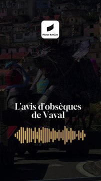 L'avis d'obsèques de Vaval en Martinique