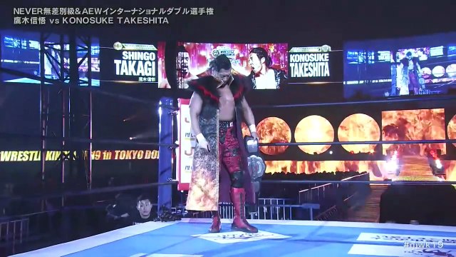Shingo Takagi vs Konosuke Takeshita - NEVER Openweight Championship Match: WRESTLE KINGDOM 19 in Tokyo Dome (1/4/2025)