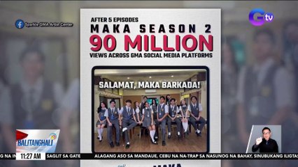 "MAKA Season 2," may 90M views across all GMA social media platforms; Linggo-linggong trending sa TikTok | Balitanghali