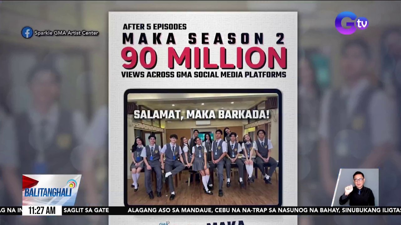 "MAKA Season 2," may 90M views across all GMA social media platforms; Linggo-linggong trending sa TikTok | Balitanghali