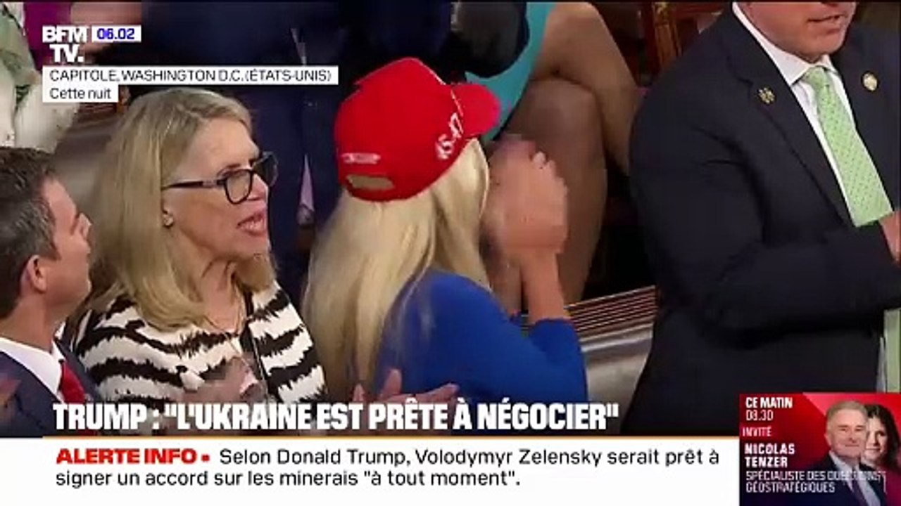 Donald Trump assure Volodymyr Zelensky est "prêt" à négocier avec la Russie dans son discours devant le Congrès américain