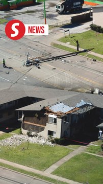 Fierce storms tear into warehouse and cause travel risks in Texas