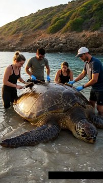 🐢✨ Heartwarming Rescue! Giant Turtle Gets a Spa Day After Being Covered in Barnacles! 🧼💙