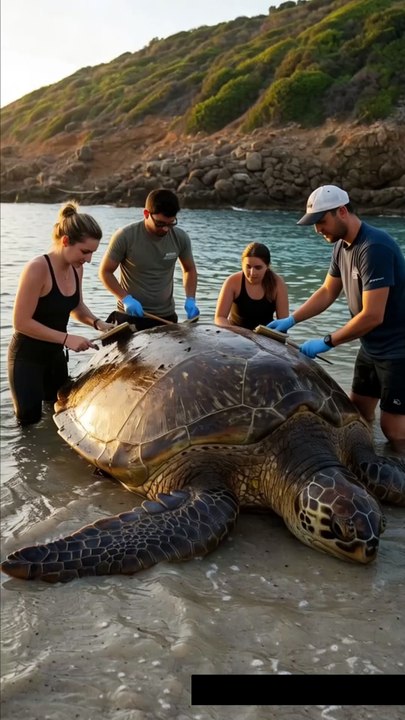 🐢✨ Heartwarming Rescue! Giant Turtle Gets a Spa Day After Being Covered in Barnacles! 🧼💙