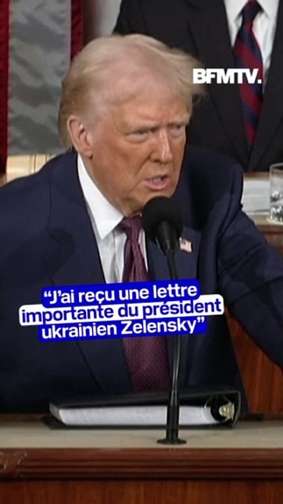 Donald Trump affirme que l'Ukraine est "prête" à négocier avec la Russie lors son discours devant le Congrès américain