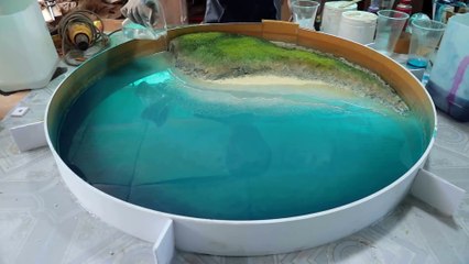 How to make an OCEAN TABLE – Awesome ideas – Epoxy Resin art