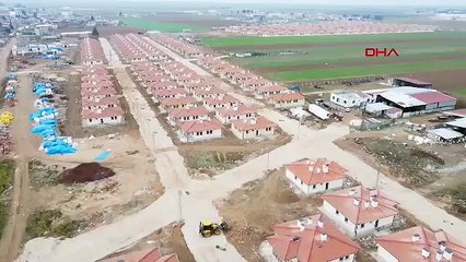 Türkiye'nin ilk kırsal uydu kenti havadan görüntülendi